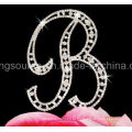 Rhineston Letter From a to Z Fontes francesas Vintage Alphabelt Wedding Cake Topper